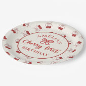 コケットさくらんぼ第1誕生日紙プレート ペーパープレート (アングル)