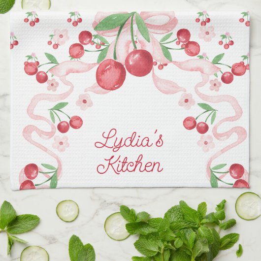 コケットさくらんぼ キッチンタオル (折り畳み)