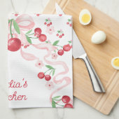 コケットさくらんぼ キッチンタオル (四つ折り)