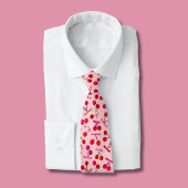 コケットさくらんぼ&ピンクボウパターン ネクタイ