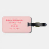 コケットさくらんぼ&ピンクボウ ラゲッジタグ (裏面横)