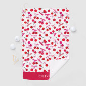 コケットさくらんぼ&ボーパターン ゴルフタオル (インサイチュ)