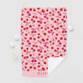 コケットさくらんぼ&ボーパターン ゴルフタオル (インサイチュ)