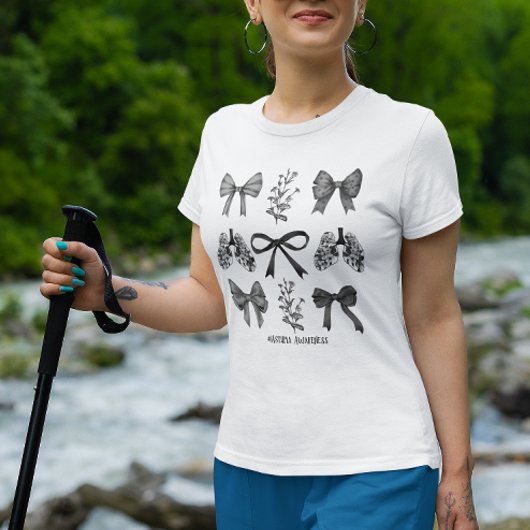 コケットぜんそく認識度B&Wアレルギー Tシャツ