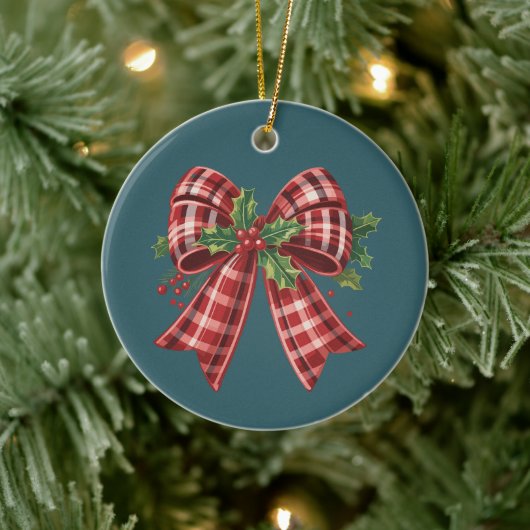 コケットのクリスマスボウスクワッドギフトかわいい冬 セラミックオーナメント (ツリー)