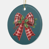 コケットのクリスマスボウスクワッドギフトかわいい冬 セラミックオーナメント (左)