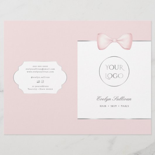 コケットのピンクボウのサービスメニューパンフレット (正面)