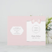 コケットのピンクボウのサービスメニューパンフレット (スタンド正面)