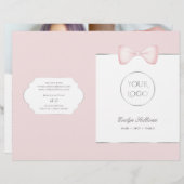 コケットのピンクボウのサービスメニューパンフレット (正面/裏面)