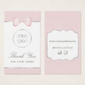 コケットのピンクボウのパッケージのインサート (正面&裏面)