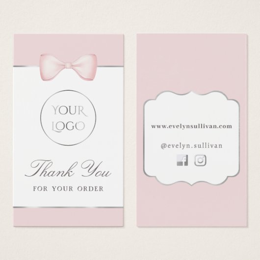 コケットのピンクボウのパッケージのインサート (正面&裏面)