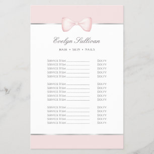 コケットのピンクボウ価格リストのフライヤー チラシ