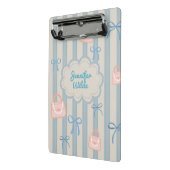 コケットのリボンパーソナライズされた名 ミニクリップボード (アングル2)