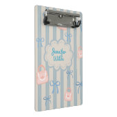 コケットのリボンパーソナライズされた名 ミニクリップボード (アングル)