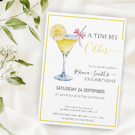 コケットのレモンカクテルA tiniビット古い誕生日 招待状
