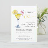 コケットのレモンカクテルA tiniビット古い誕生日 招待状 (スタンド正面)