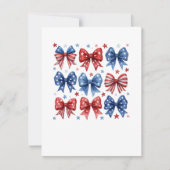 コケットアメリカ国旗コケット弓7月4日 サンキューカード (正面)