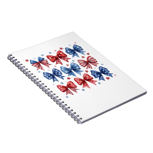 コケットアメリカ国旗コケット弓7月4日 ノートブック (右側)