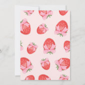 コケットイチゴ弓かわいいフェミニンパーティー 招待状 (裏面)