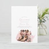 コケットウエスタンブーツキンセアニェラ誕生日 招待状 (スタンド正面)