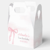 コケットウォーターカラーピンクキュートボウ誕生日 フェイバーボックス (オープン)