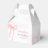 コケットウォーターカラーピンクキュートボウ誕生日 フェイバーボックス (正面サイド)