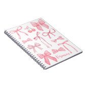 コケットエステティックピンクボウトレンディーフェミニンかわいい ノートブック (右側)