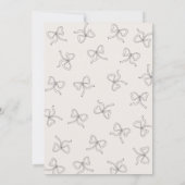 コケットエステティックブラックボウかわいいフェミニンパーティー 招待状 (裏面)