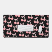 コケットエステティックボウさくらんぼカスタムモノグラム デスクマット (キーボード&マウス)