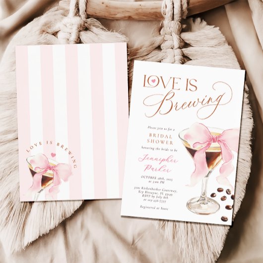 コケットエスプレッソマルティーニブライダルシャワー 招待状