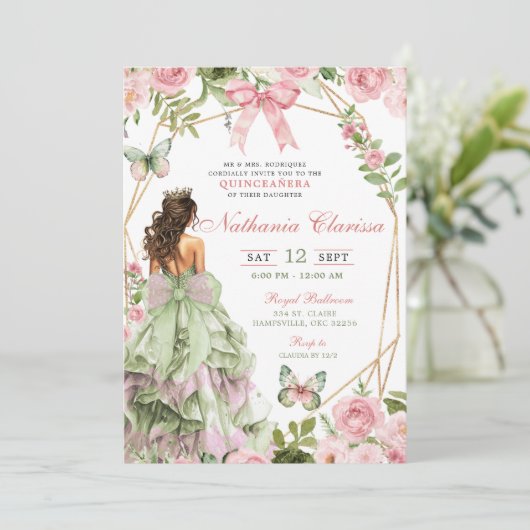 コケットエンチャントフォレストセージ赤面ピンクキンセアン 招待状 (スタンド正面)