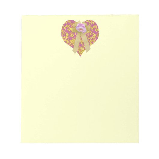 コケットオーキッドハート ノートパッド (正面)