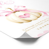 コケットカボチャ赤ちゃんシャワーおむつラッフルサイン ポスター (角)