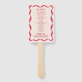 コケットカーブイリボンレトロ結婚式 プログラム ハンドファン (裏面)