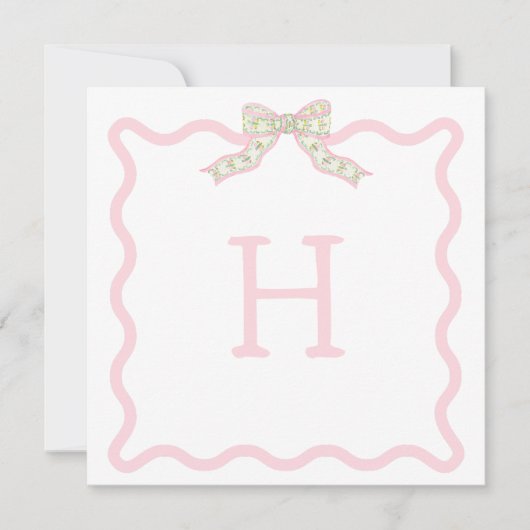 コケットクリスマスウェーブフォトクリスマスカード ノートカード (正面)