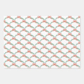 コケットクリスマスガーランドスカロップドードル ラッピングペーパーシート (正面)