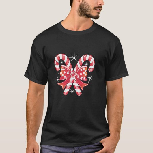 コケットクリスマスキャンディキャネスボーガールズ Tシャツ (正面)