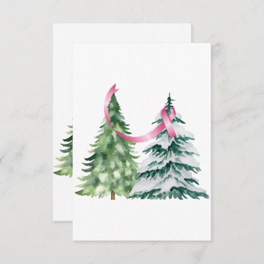 コケットクリスマスツリー、乳がん認識度 サンキューカード (正面/裏面)