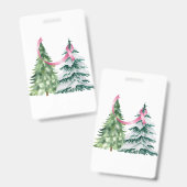 コケットクリスマスツリー、乳がん認識度 バッジ (正面＆裏面)