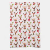 コケットクリスマストナ名門私立校風のデナー キッチンタオル (縦)