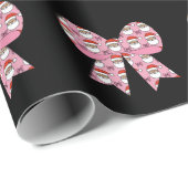 コケットクリスマスピンクボウサンタヴィンテージレトロ ラッピングペーパー (ロールコーナー)