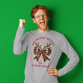 コケットクリスマスプレイドトナディレディーボウ Tシャツ