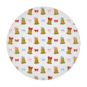 コケットクリスマスベルズ&ボウ名門私立校風のクラシック カッティングボード (正面)