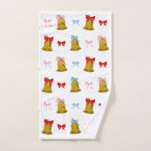 コケットクリスマスベルズ&ボウ名門私立校風のクラシック バスタオルセット (ハンドタオル)