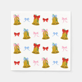 コケットクリスマスベル&ボウクラシックズ スタンダードカクテルナプキン