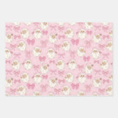 コケットクリスマスヴィンテージサンタ ラッピングペーパーシート (正面)