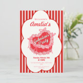 コケットケーキガレンティーズデイバレンタインズピンクレッド 招待状 (スタンド正面)