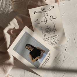 コケットケーキハロー21フォト誕生日 招待状