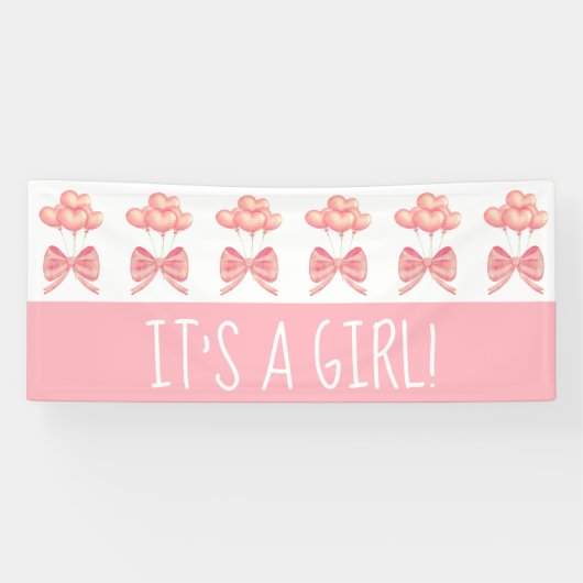 コケットコーラルハートバルーンガールバナー 横断幕 (横)