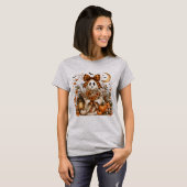 コケットゴーストチェックボウハロウィン Tシャツ (正面フル)